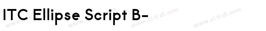 ITC Ellipse Script B字体转换 ITC Ellipse Script B字体转换